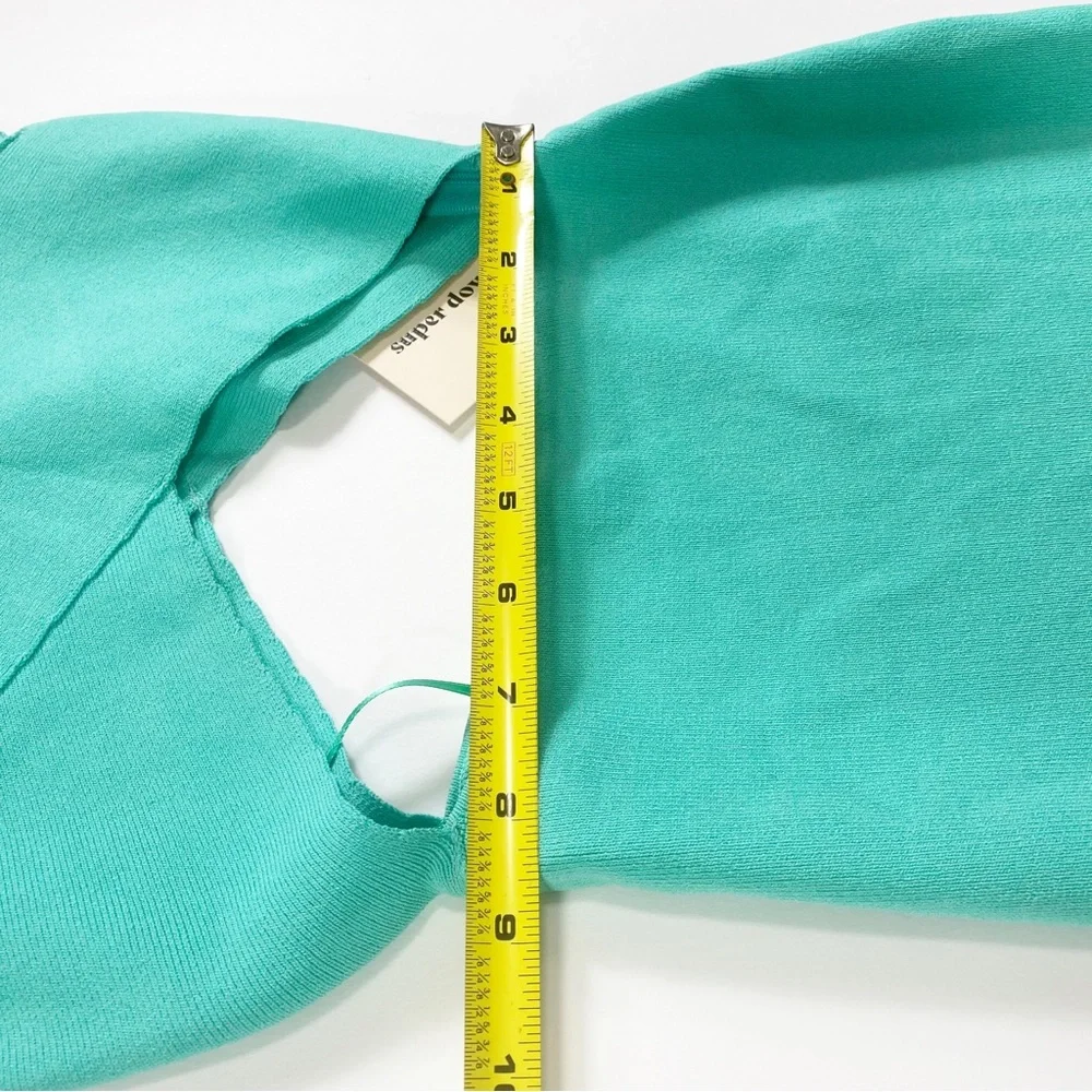 Superdown Dress Waist Cut out Rayon Spandex NWT Side Zipped Green Size Small - Picture 9 of 11